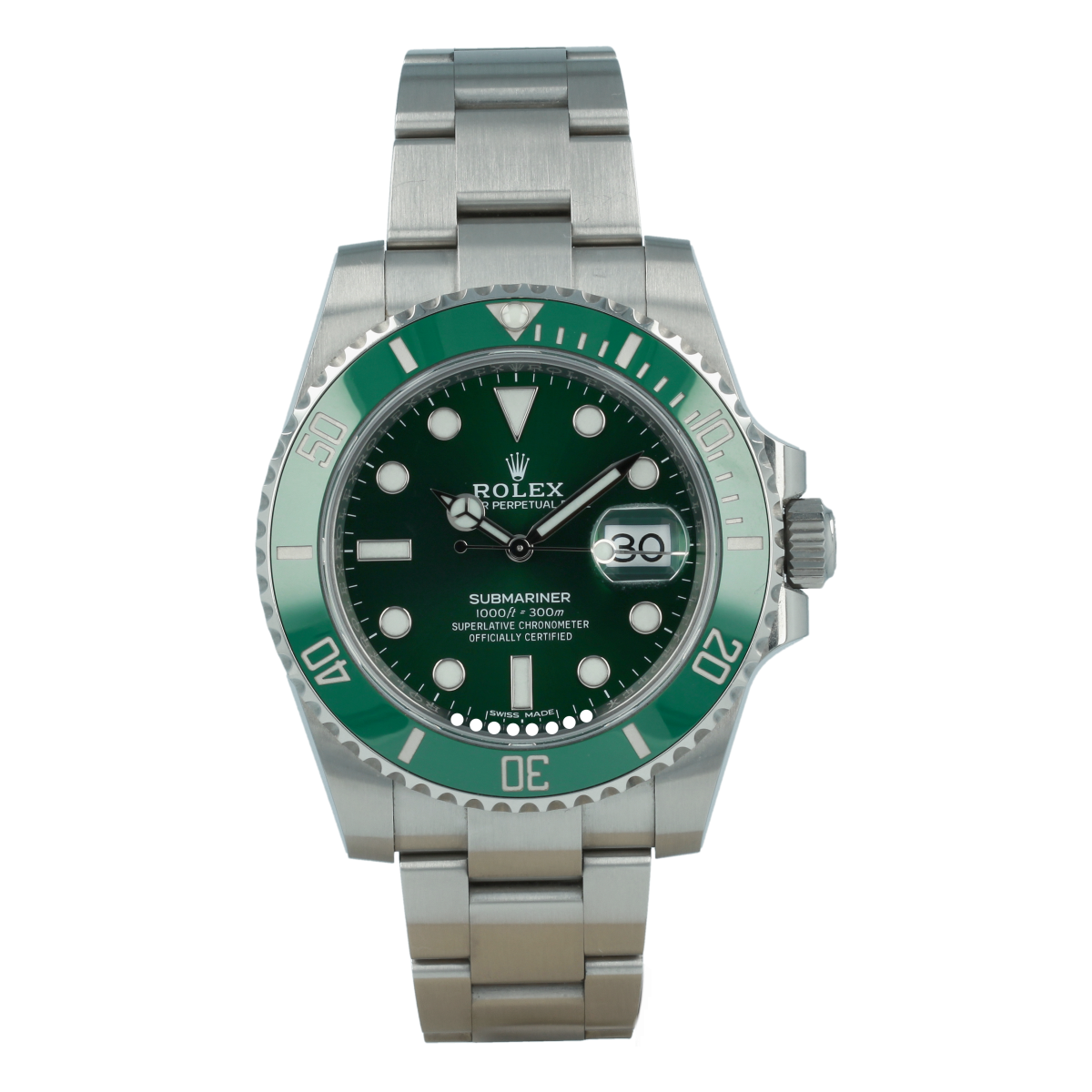Rolex Submariner Date Green and silver