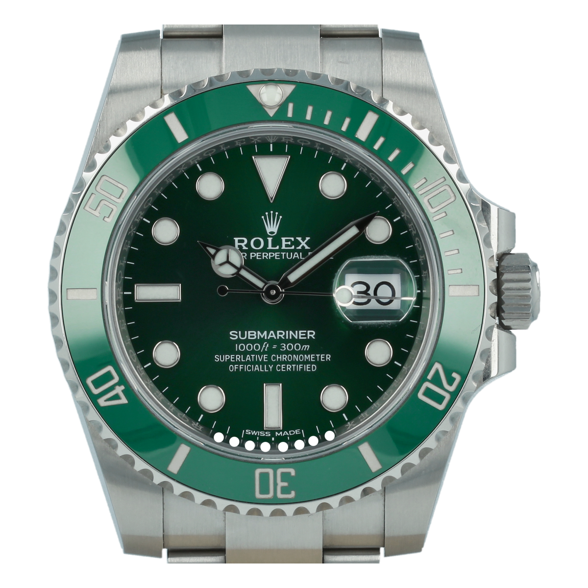 Rolex Submariner Date Green and silver