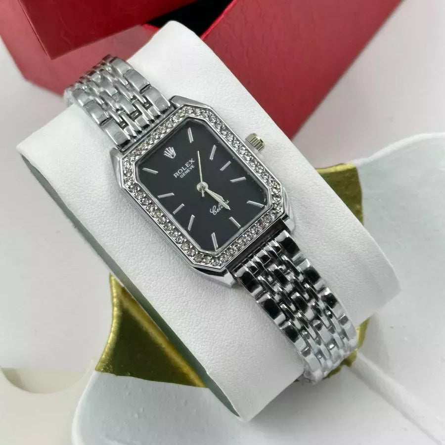 Rolex Cellini for women Silver with Black dial