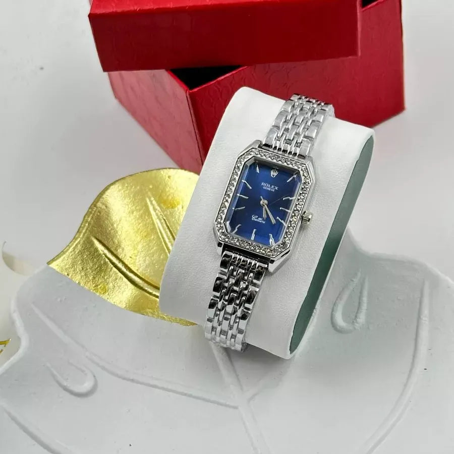 Rolex Cellini for women Silver with Blue dial
