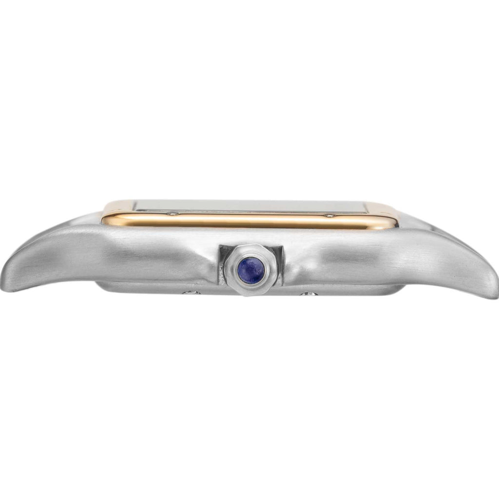 Cartier Santos Lady woman Silver, Gold With Pink dial