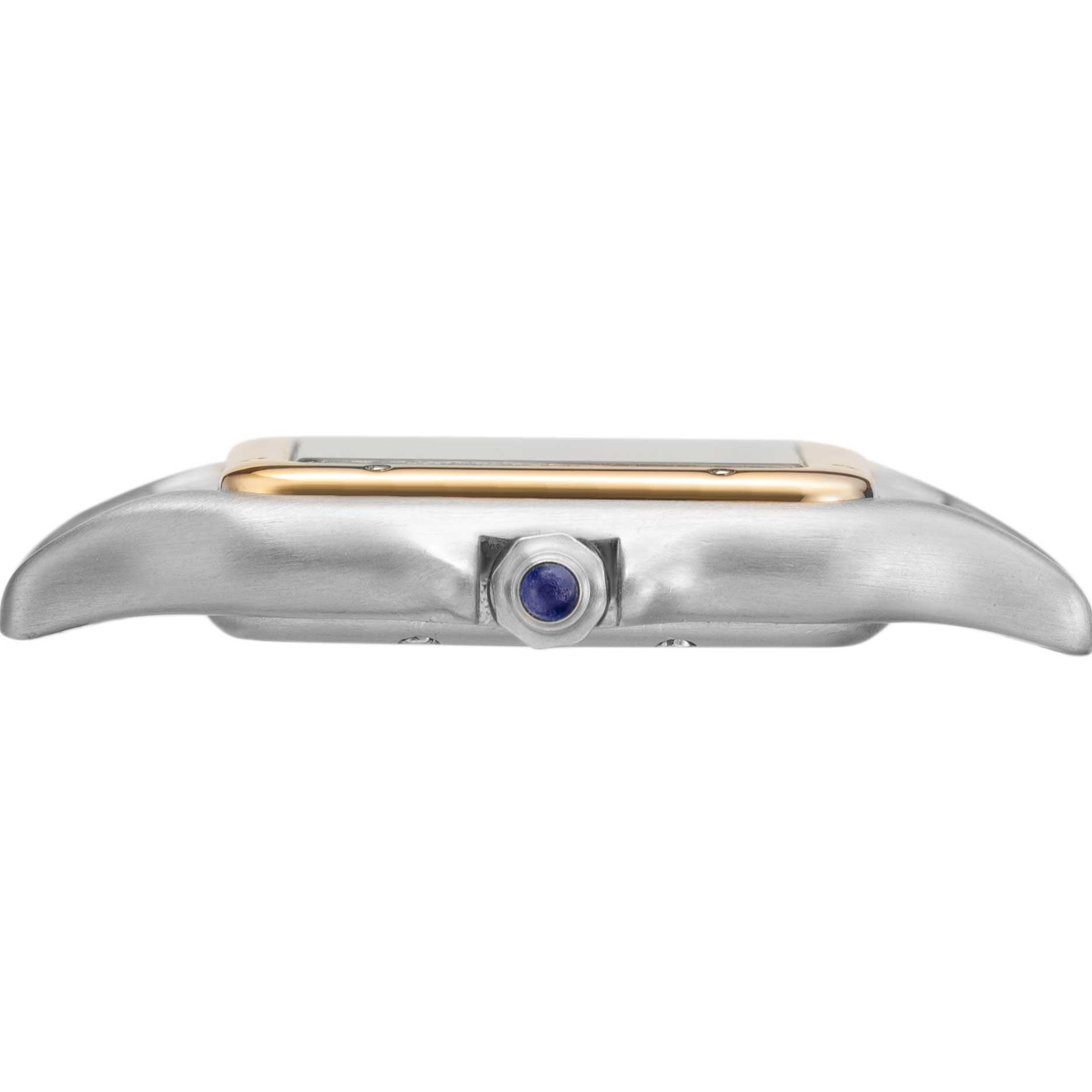 Cartier Santos Lady woman Silver, Gold With Pink dial