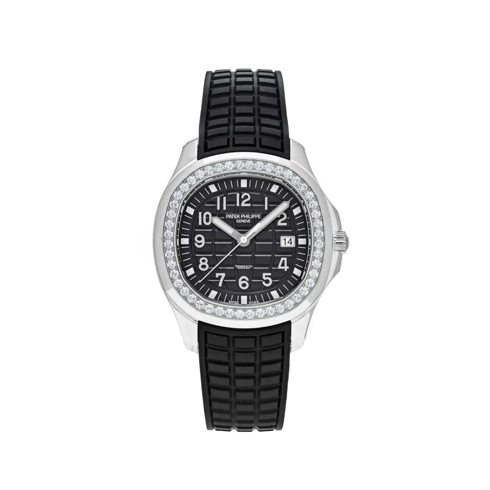 Patek Philippe Aquanaut Luce Silver frame, Black strap with Black dial