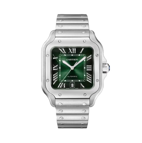 Santos de Cartier Silver frame Green dial