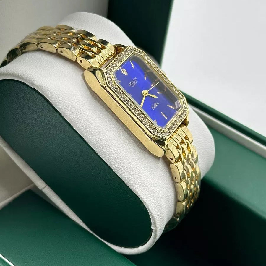 Rolex Cellini for women Gold, Silver with Blue dial