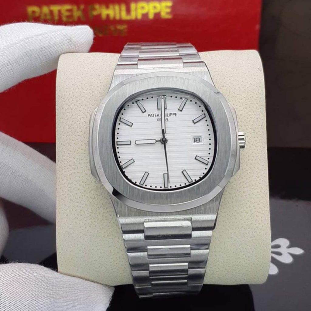 Patek Philippe Nautilus white dial for men