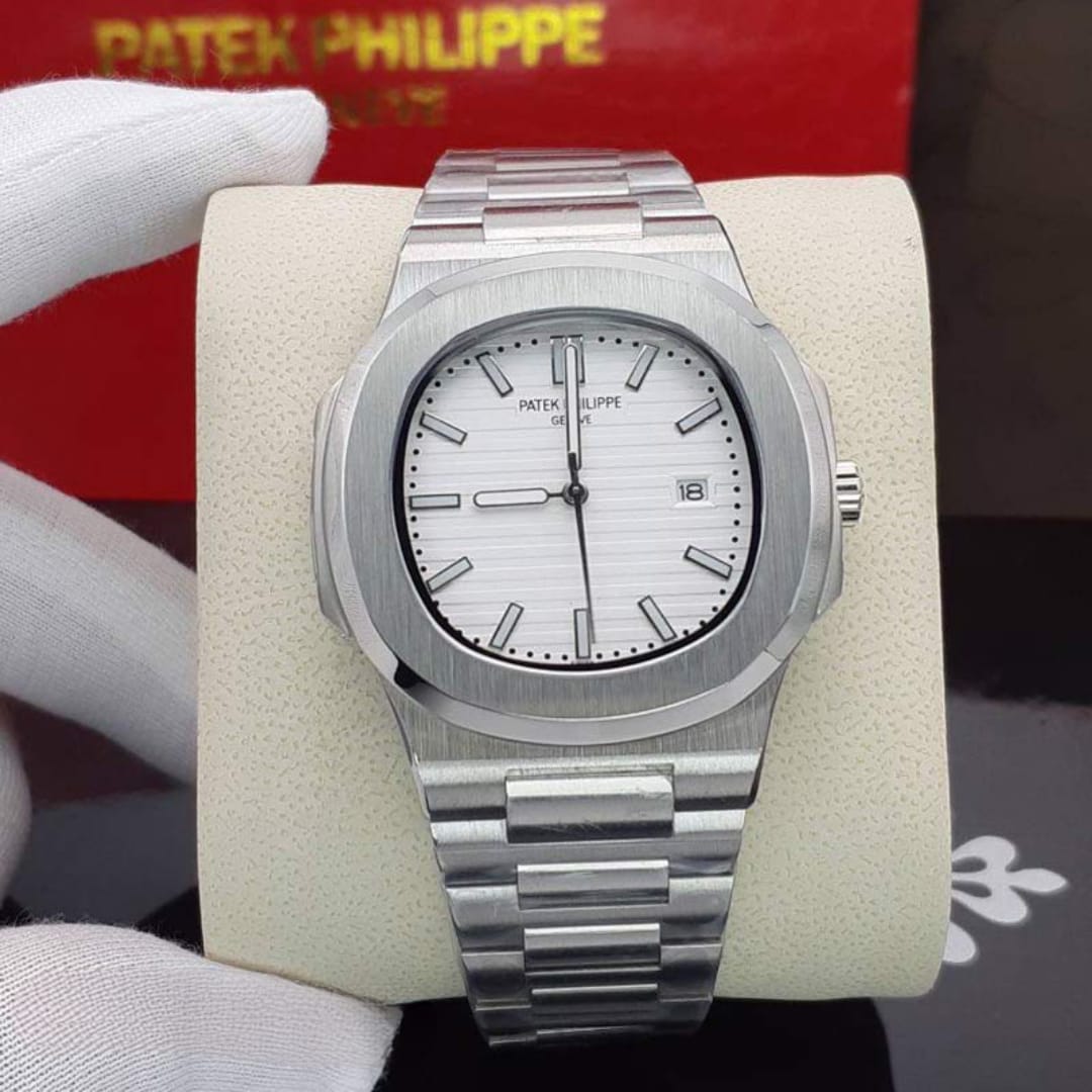 Patek Philippe Nautilus white dial for men