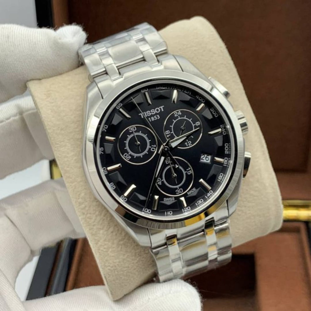 Tissot Analog Black Dial stainless steel Strap