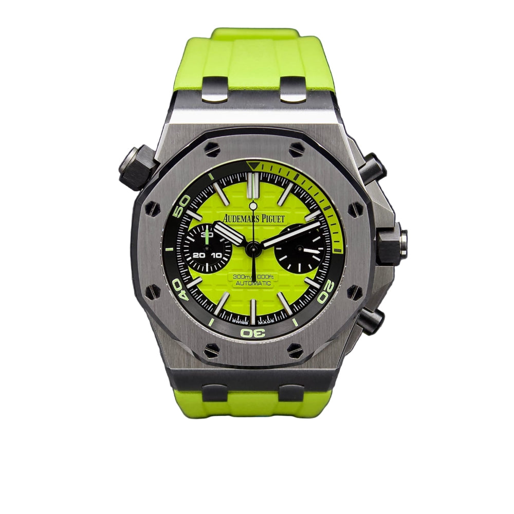 Piguet Royal Oak Offshore Diver Chronograph with Green rubber strap