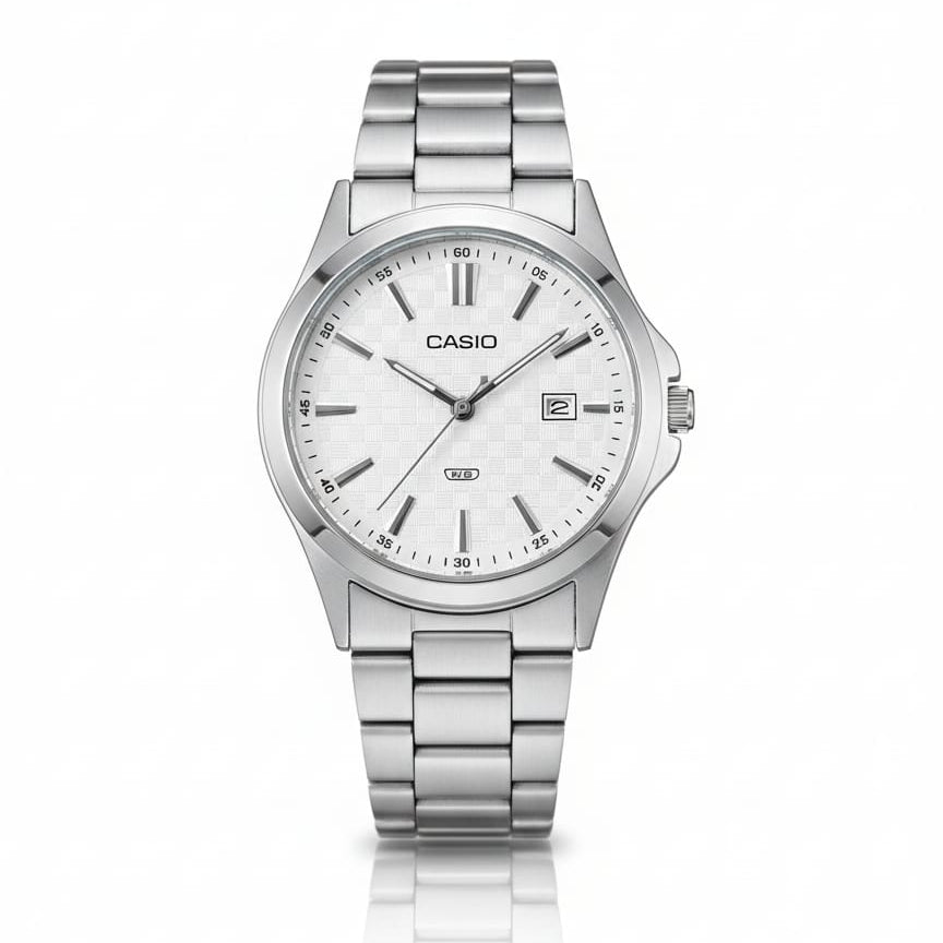 CASIO, ANALOG Silver White dial