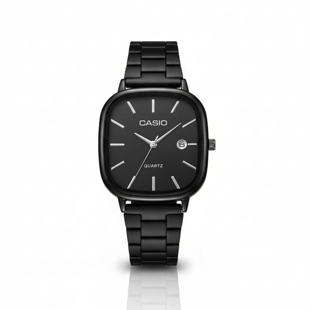 Casio square watch all Black for men