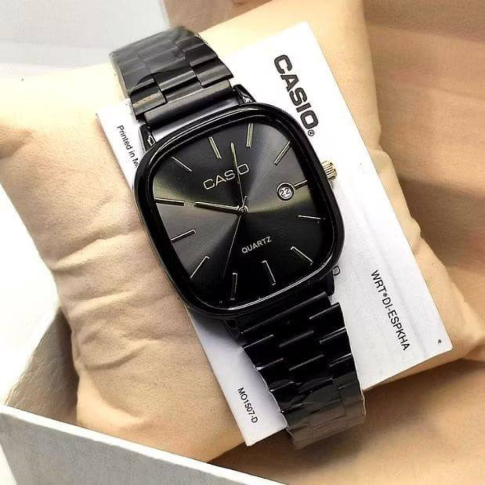 Casio square watch all Black for men