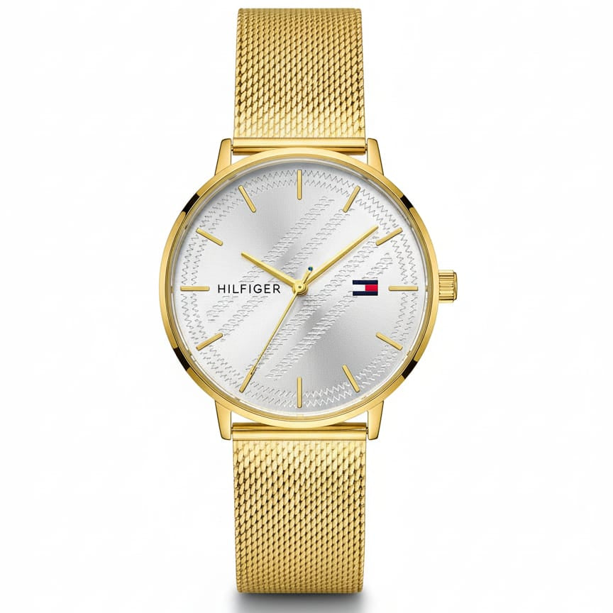 Tommy Hilfiger women's Quartz Watch with Stainless Steel Gold Strap