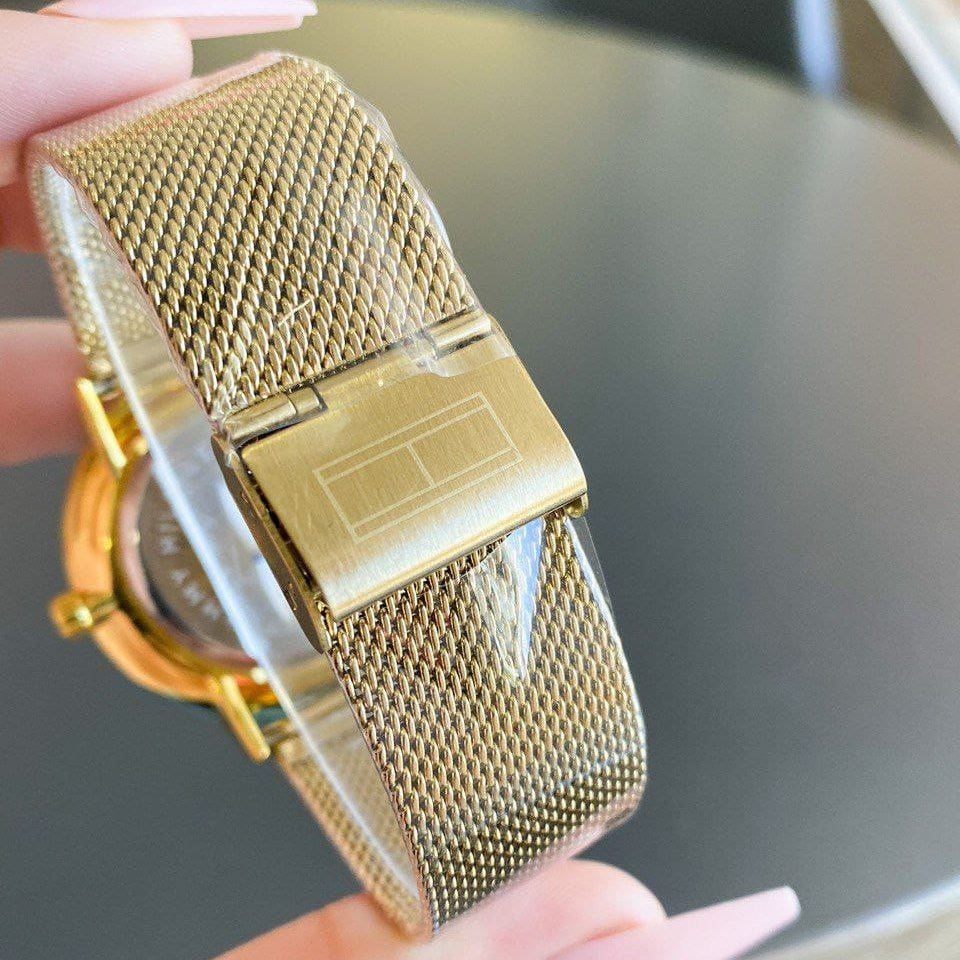 Tommy Hilfiger women's Quartz Watch with Stainless Steel Gold Strap