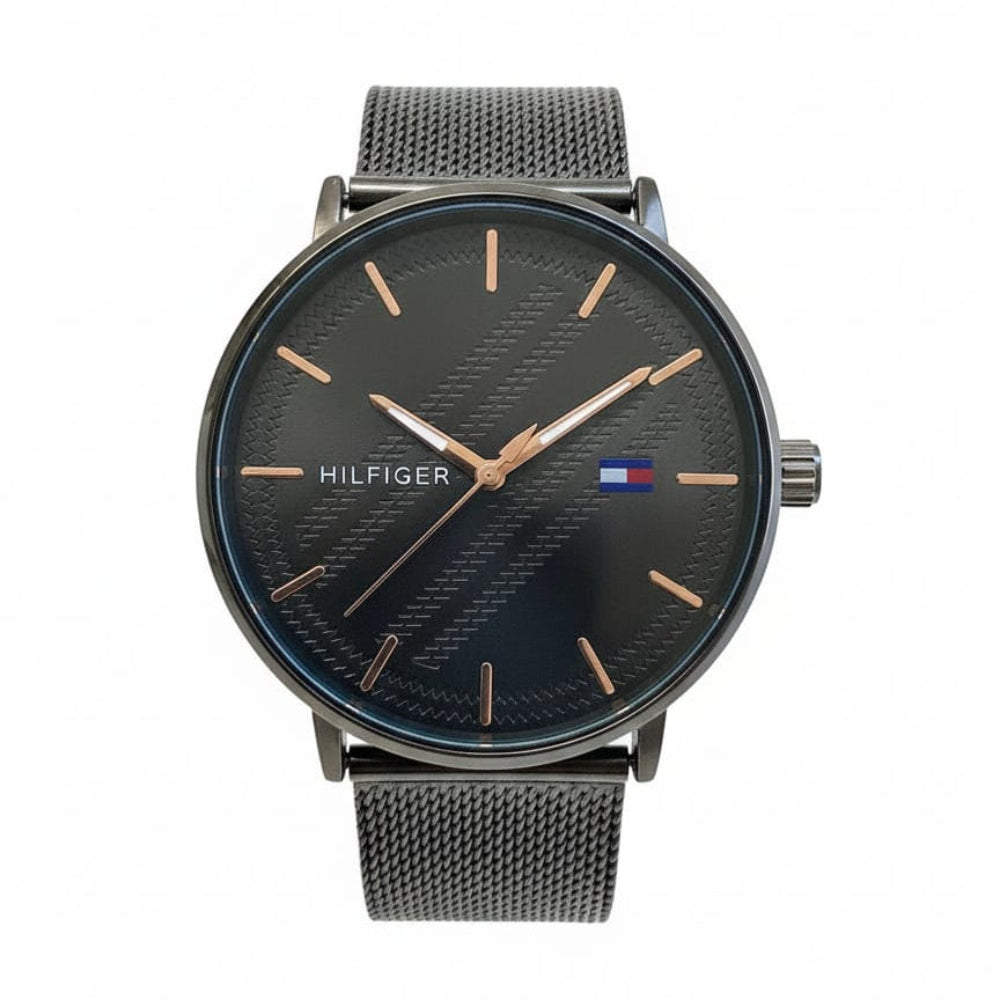 Tommy Hilfiger Men's Quartz Watch with Stainless Steel Black Strap