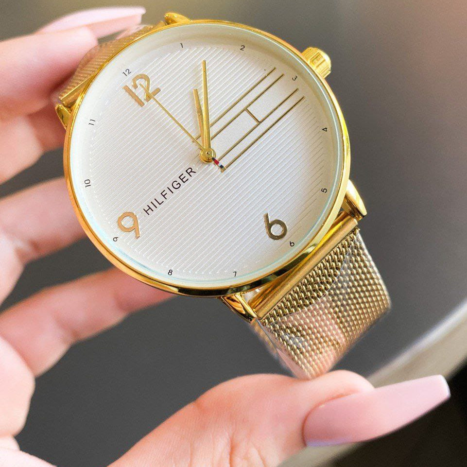 Tommy Hilfiger for women Gold White dial