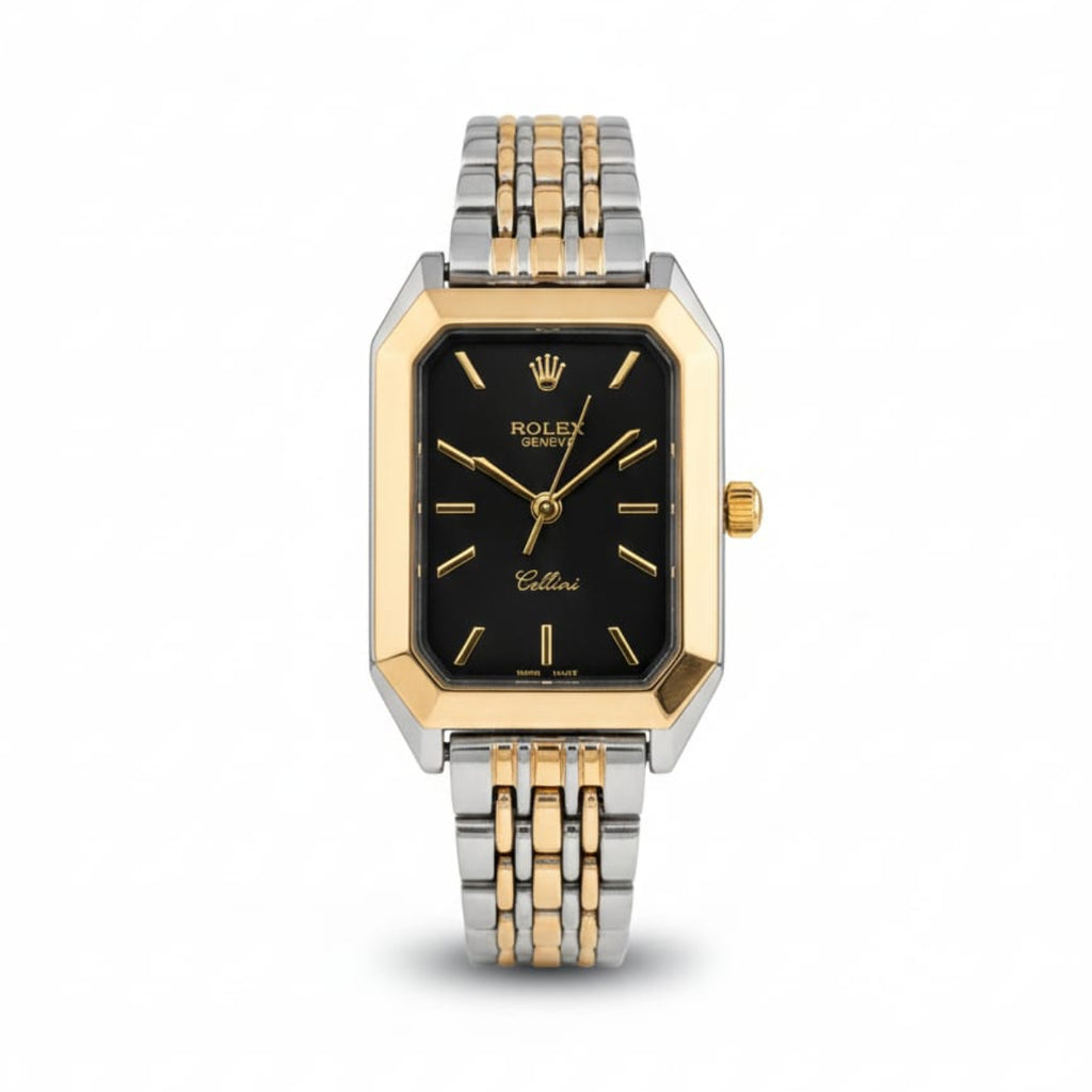 Rolex Cellini for women Gold, Silver with Black dial