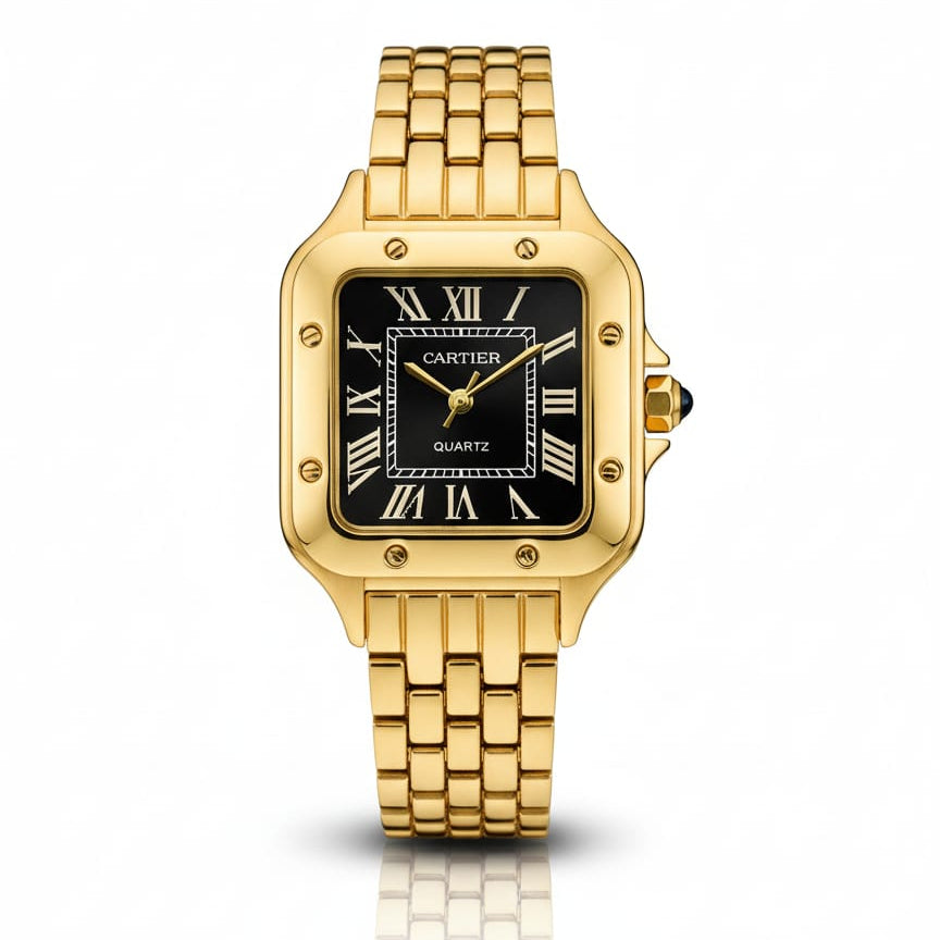 Panthère de Cartier woman Gold With Black dial
