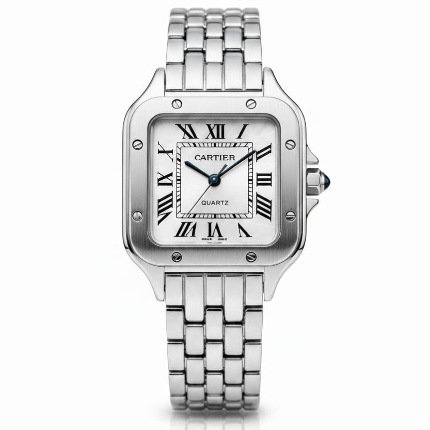 Panthère de Cartier woman Silver With White dial