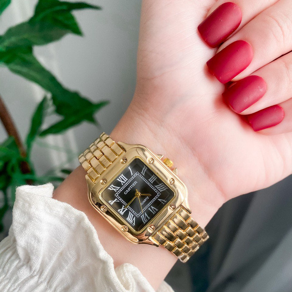 Panthère de Cartier woman Gold With Black dial