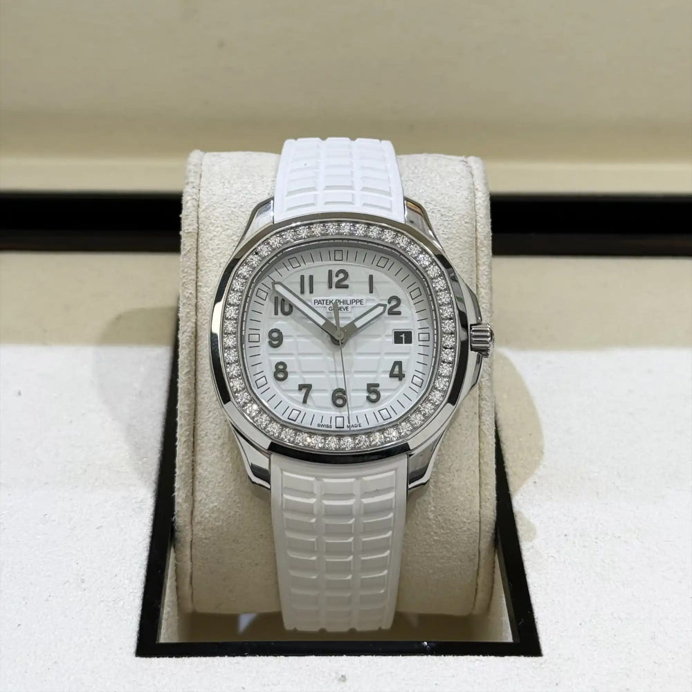 Patek Philippe Aquanaut Luce Sliver, White strap with White dial