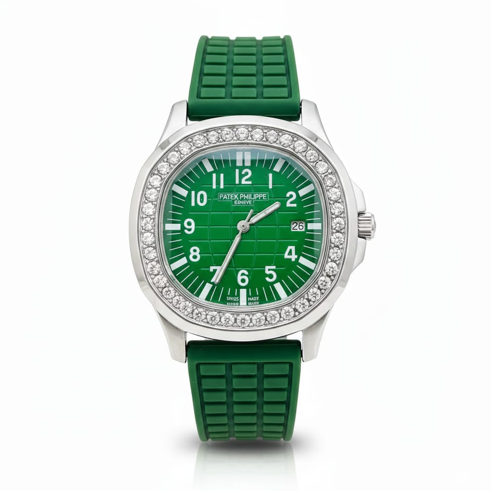 Patek Philippe Aquanaut Luce Silver, Green strap with Green dial