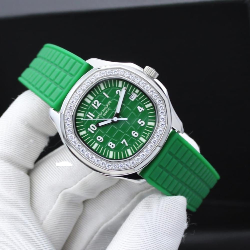 Patek Philippe Aquanaut Luce Silver, Green strap with Green dial