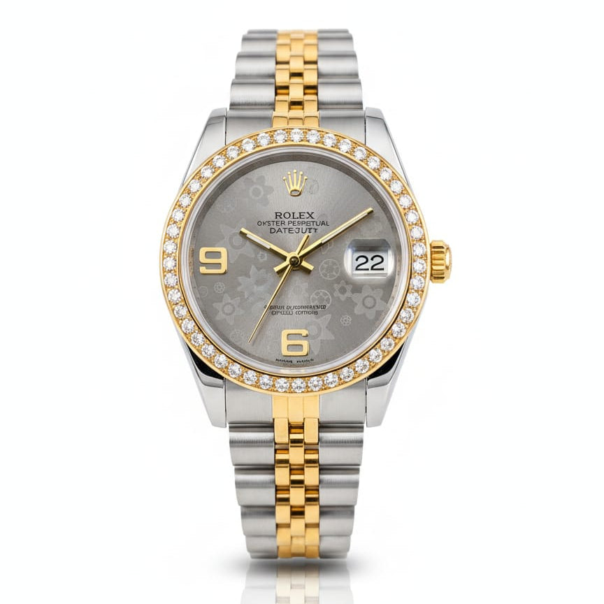 Rolex Lady-Datejust Gold, Sliver with Grey dial