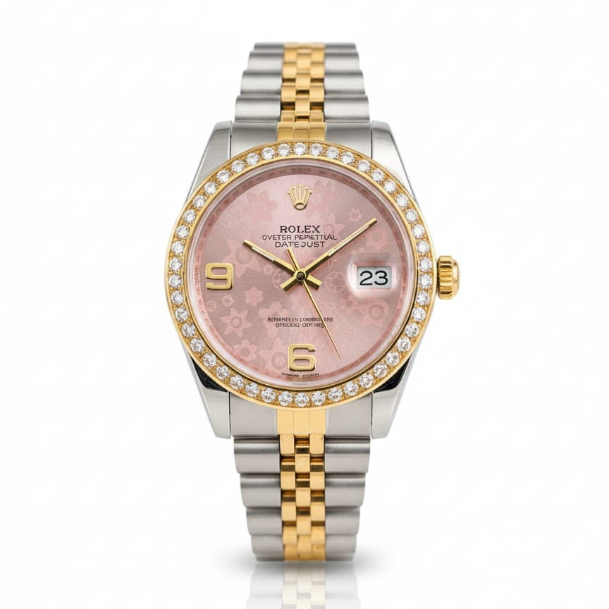 Rolex Lady-Datejust Gold, Sliver with Pink dial