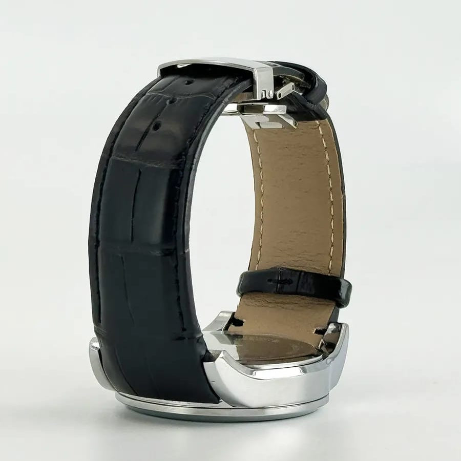 Tissot  Couturier Chronograph White Dial Black Leather Strap