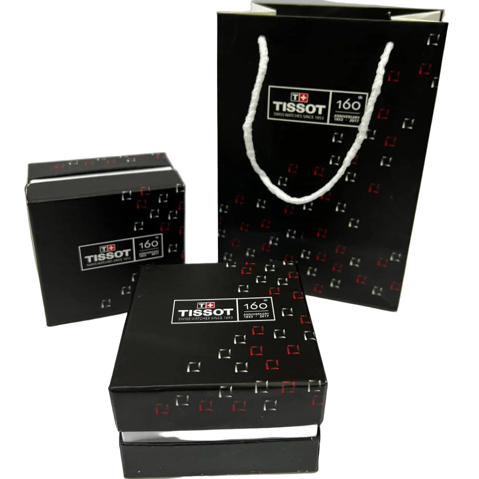 Tissot Analog Black Dial Black Leather Strap