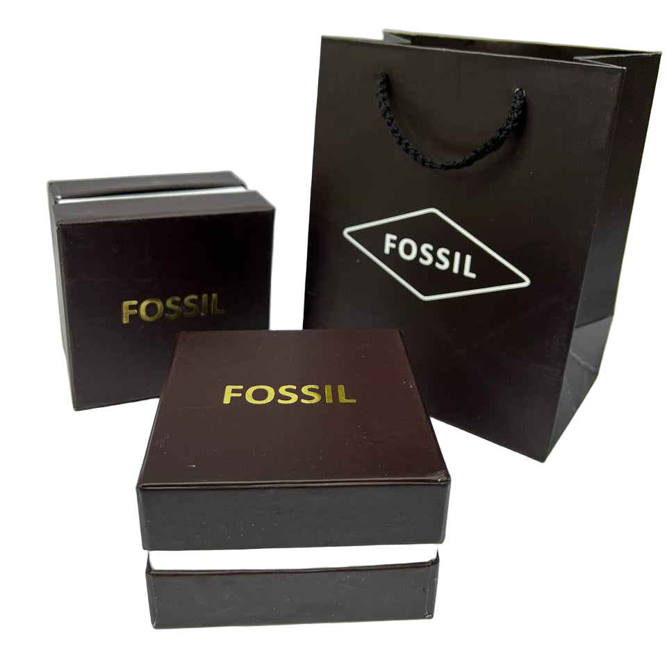 Fossil Brown Dial Stainless Steel Metal Chain Men’s Watch