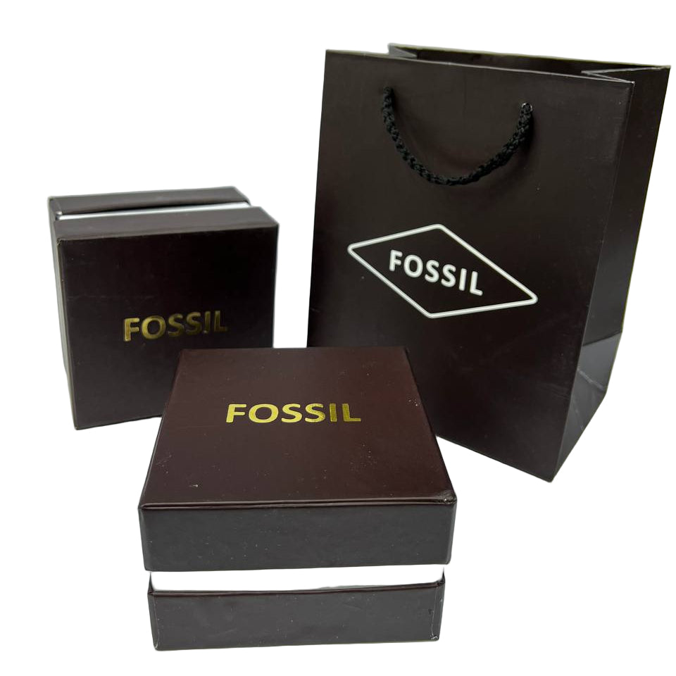 Fossil Black Dial Stainless Steel Metal Chain Men’s Watch