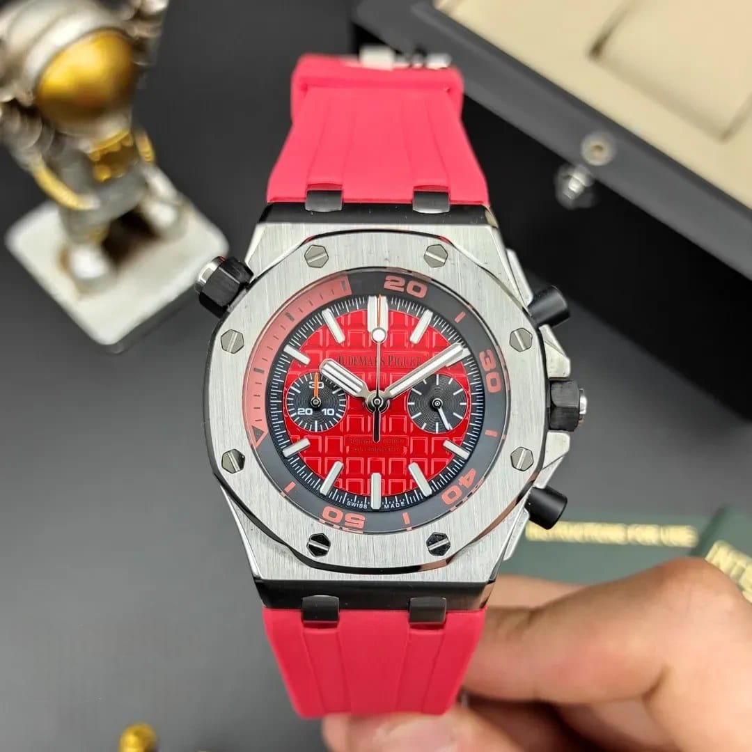 Piguet Royal Oak Offshore Diver Chronograph with Red rubber strap