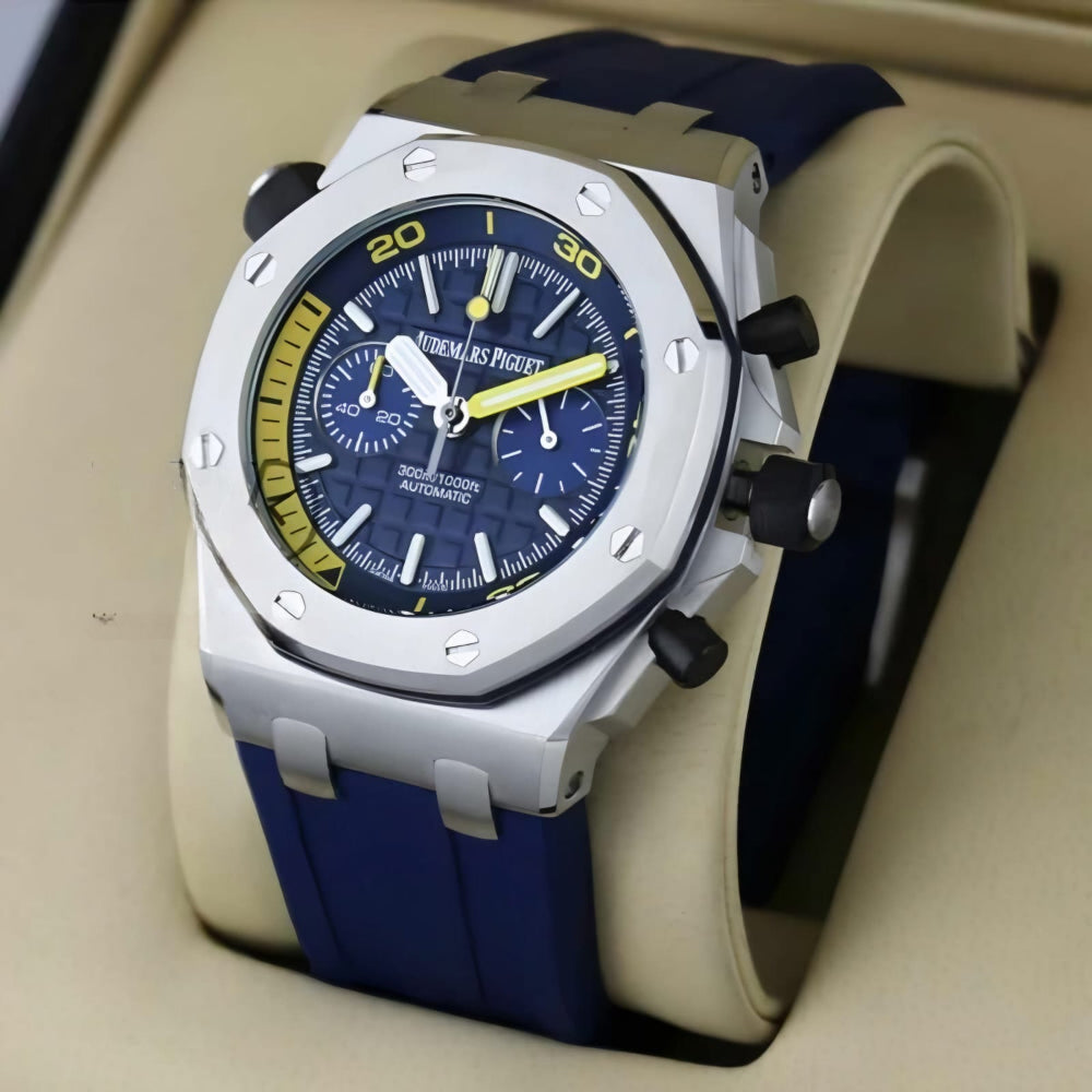Piguet Royal Oak Offshore Diver Chronograph with Blue rubber strap