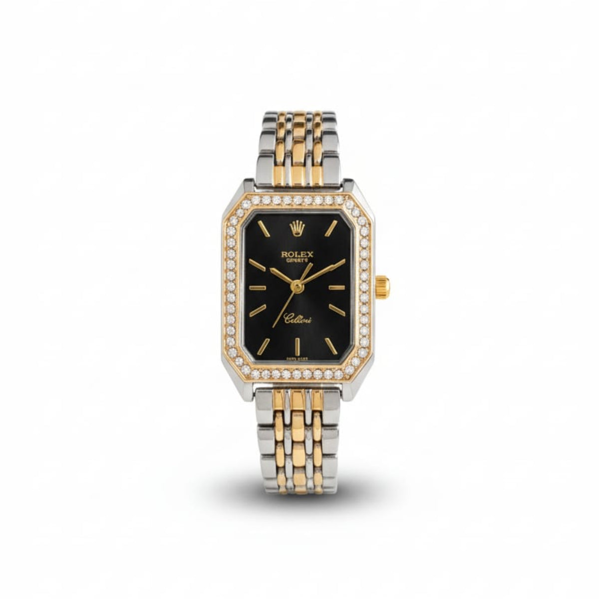 Rolex Cellini for women Gold, Silver with Black dial
