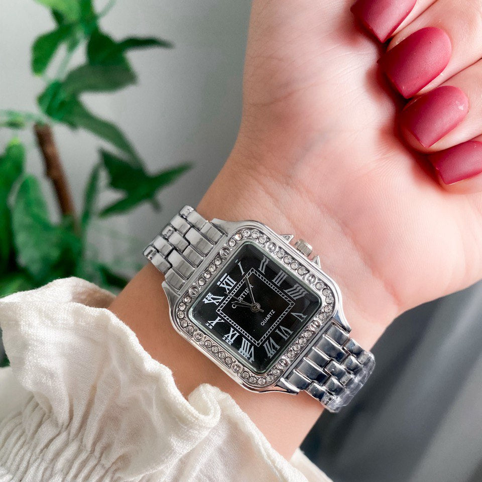 Cartier woman Silver With Black dial