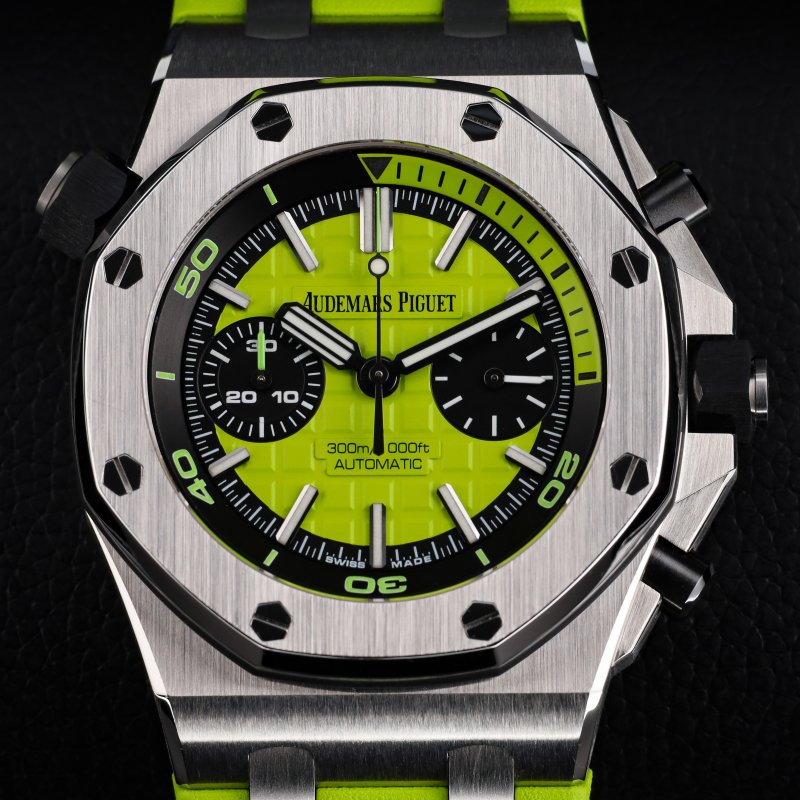 Piguet Royal Oak Offshore Diver Chronograph with Green rubber strap