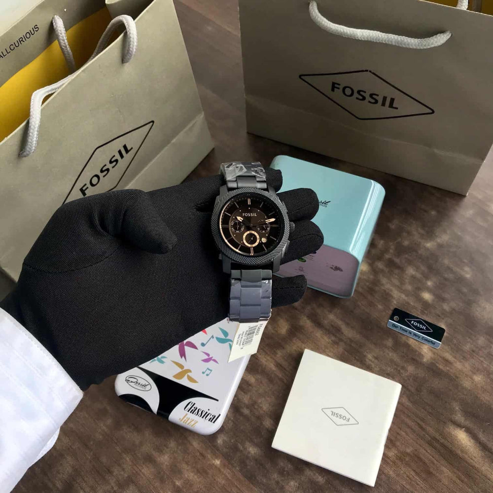 Fossil Brown Dial Stainless Steel Metal Chain Men’s Watch