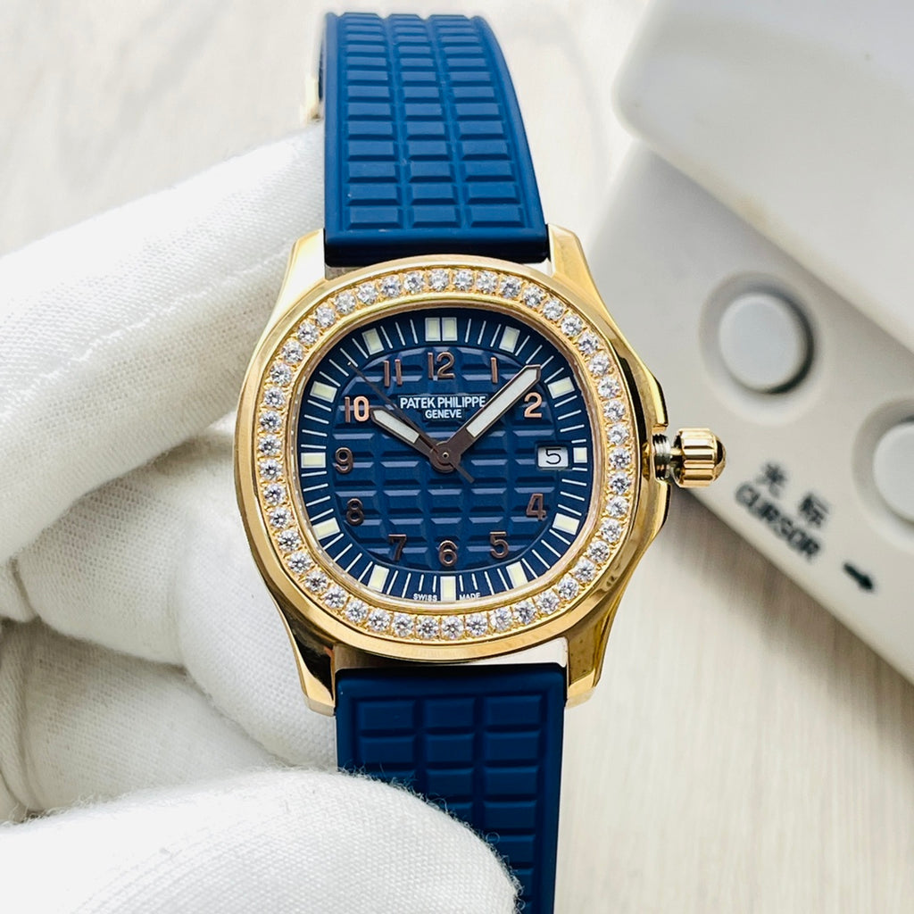 Patek Philippe Aquanaut Luce Rose Gold, Blue strap with Blue dial