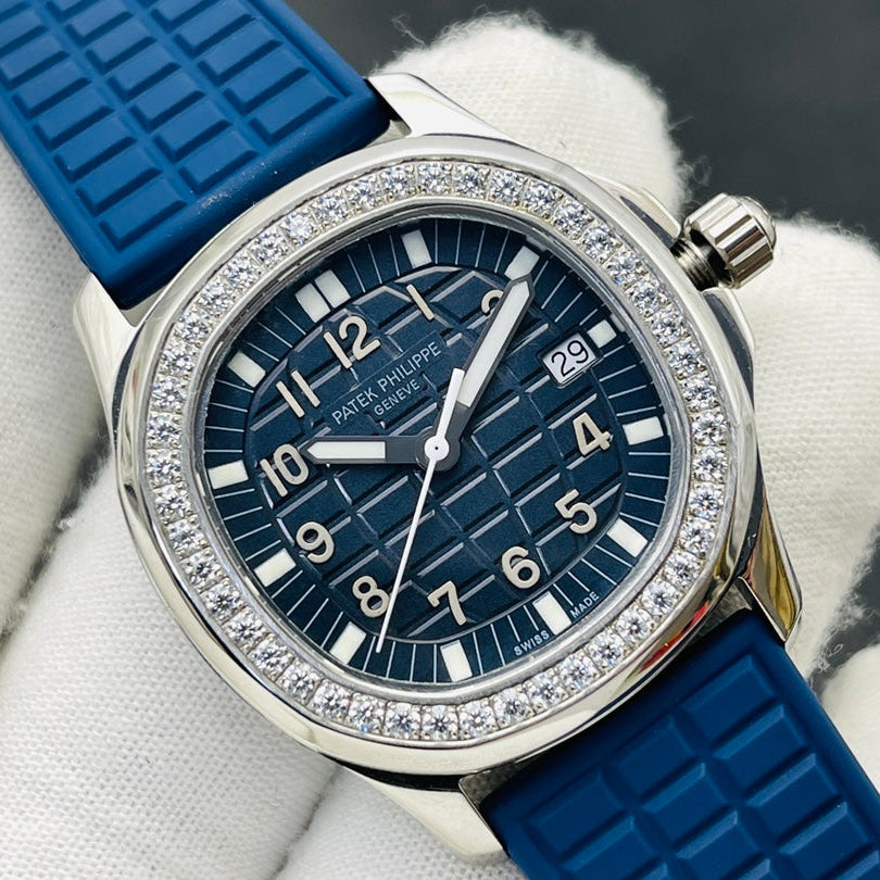 Patek Philippe Aquanaut Luce Silver, Blue strap with Blue dial