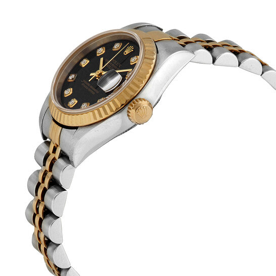 Rolex Lady-Datejust Gold, Sliver with Black dial