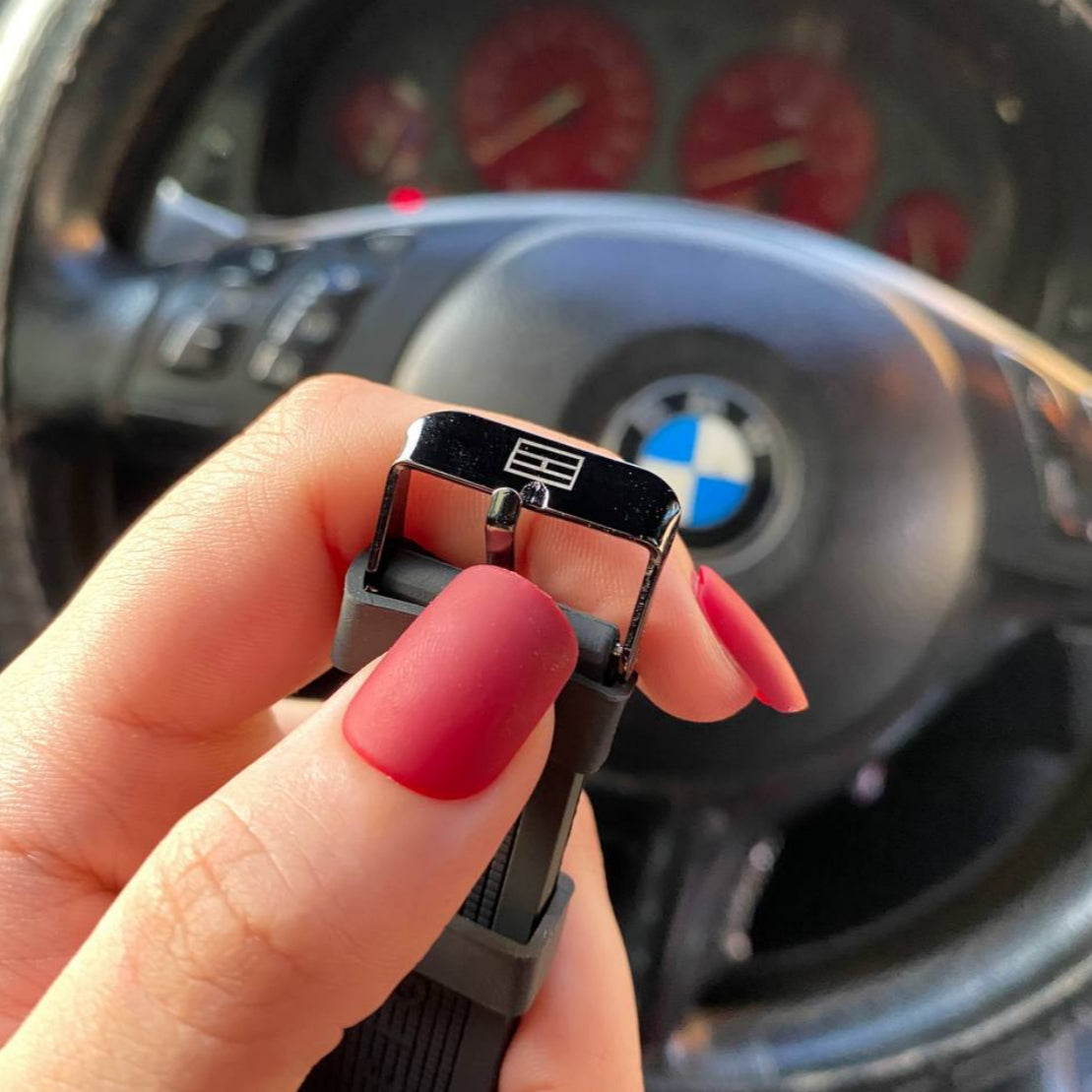 Tommy Hilfiger Men's Watch – Quarters, Black Rubber Strap, Dual-Tone Black & Gold Case, 46mm