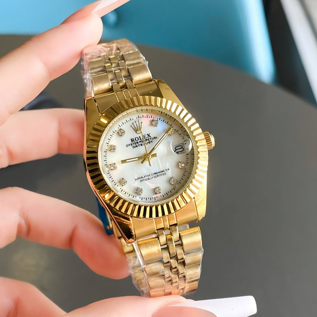 Rolex Lady-Datejust Gold with white dial