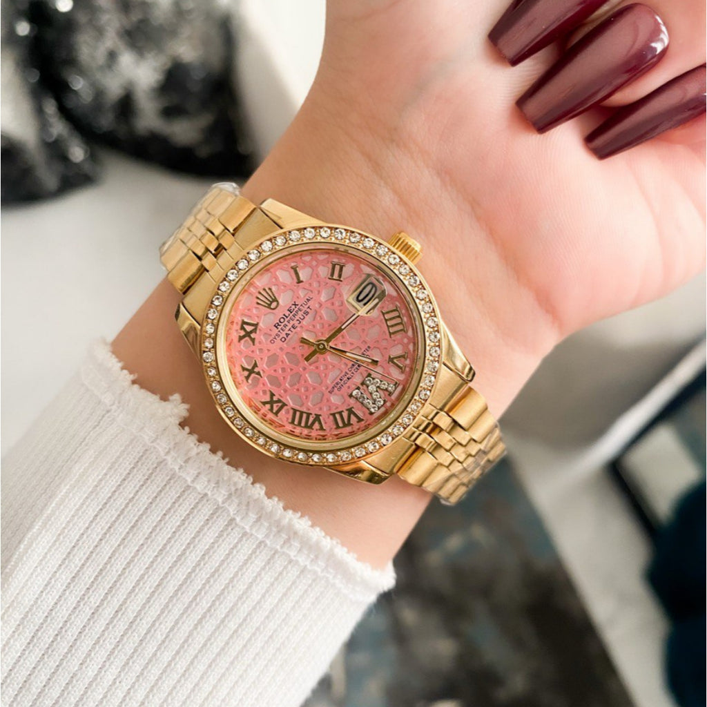 Rolex Lady-Datejust Gold with Bink dial