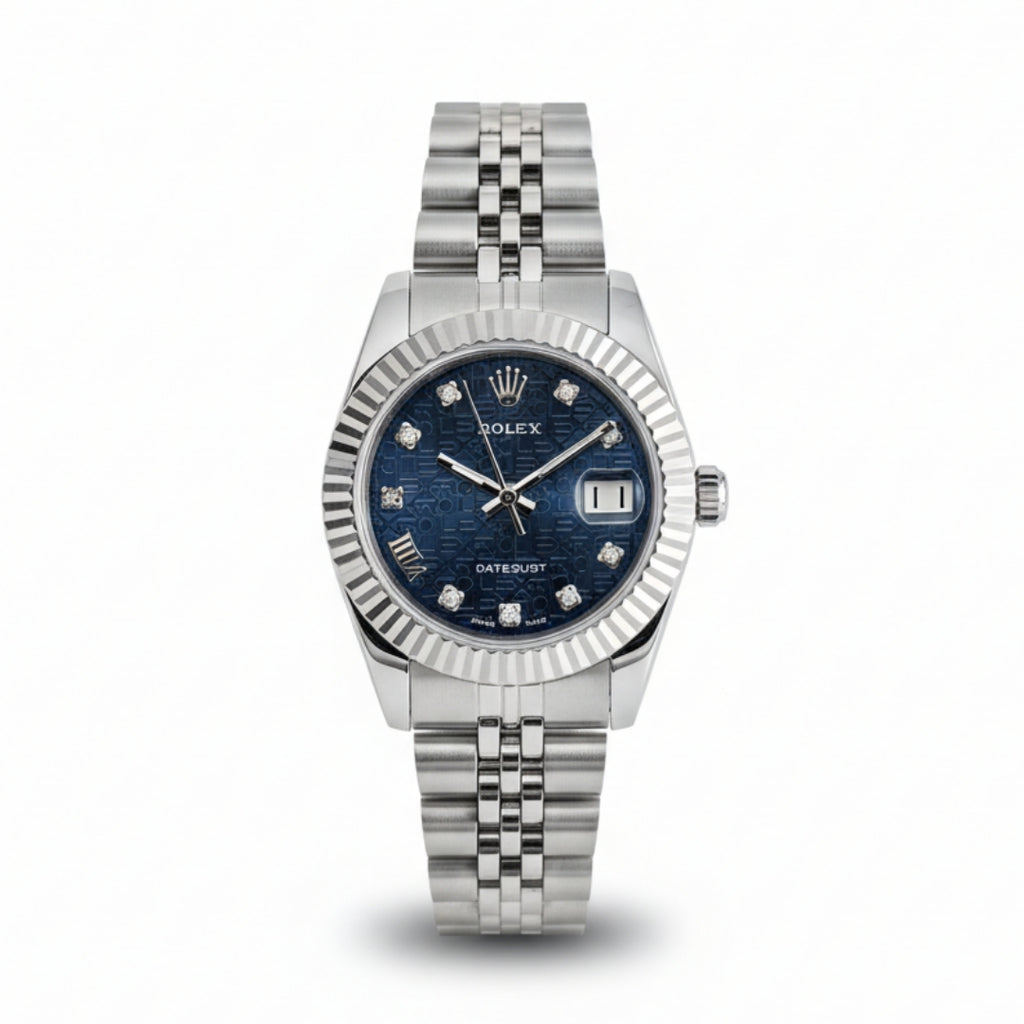 Rolex Lady-Datejust silver with Blue dial