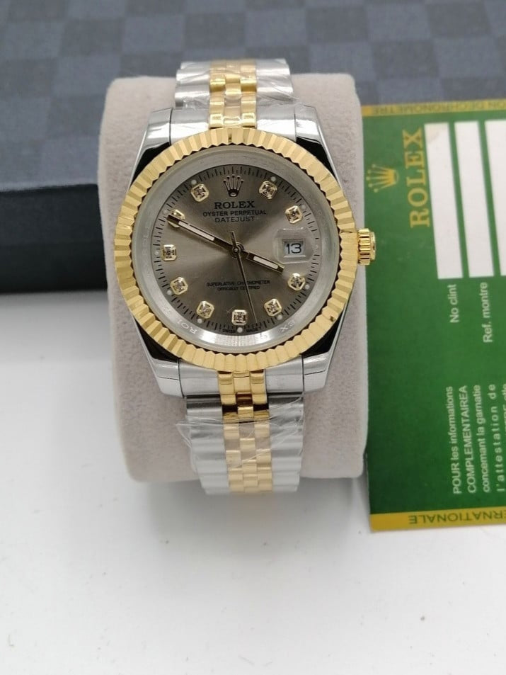 Rolex Lady-Datejust Gold, Sliver with Gray dial