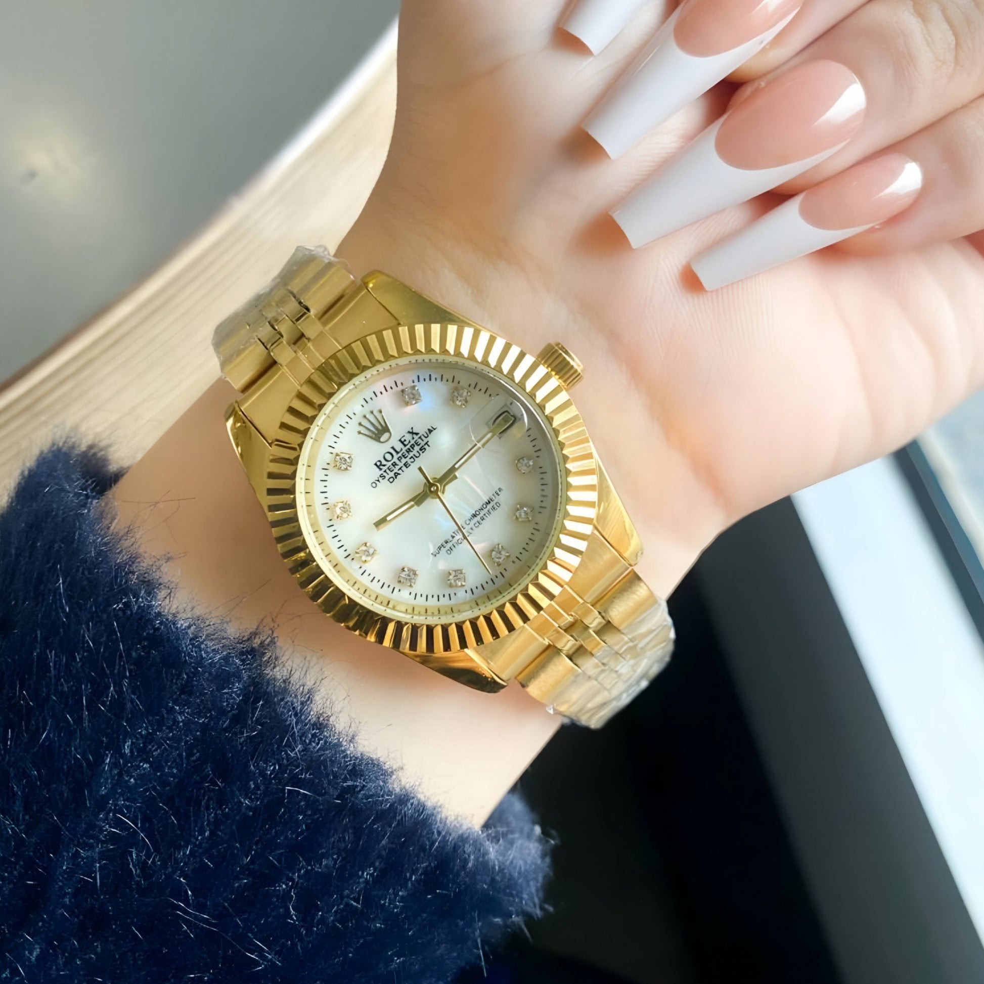 Rolex Lady-Datejust Gold with white dial