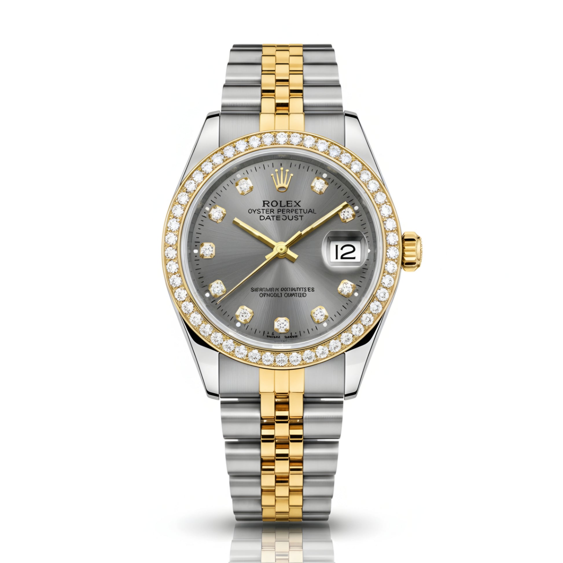 Rolex Lady-Datejust Gold, Sliver with Gray dial