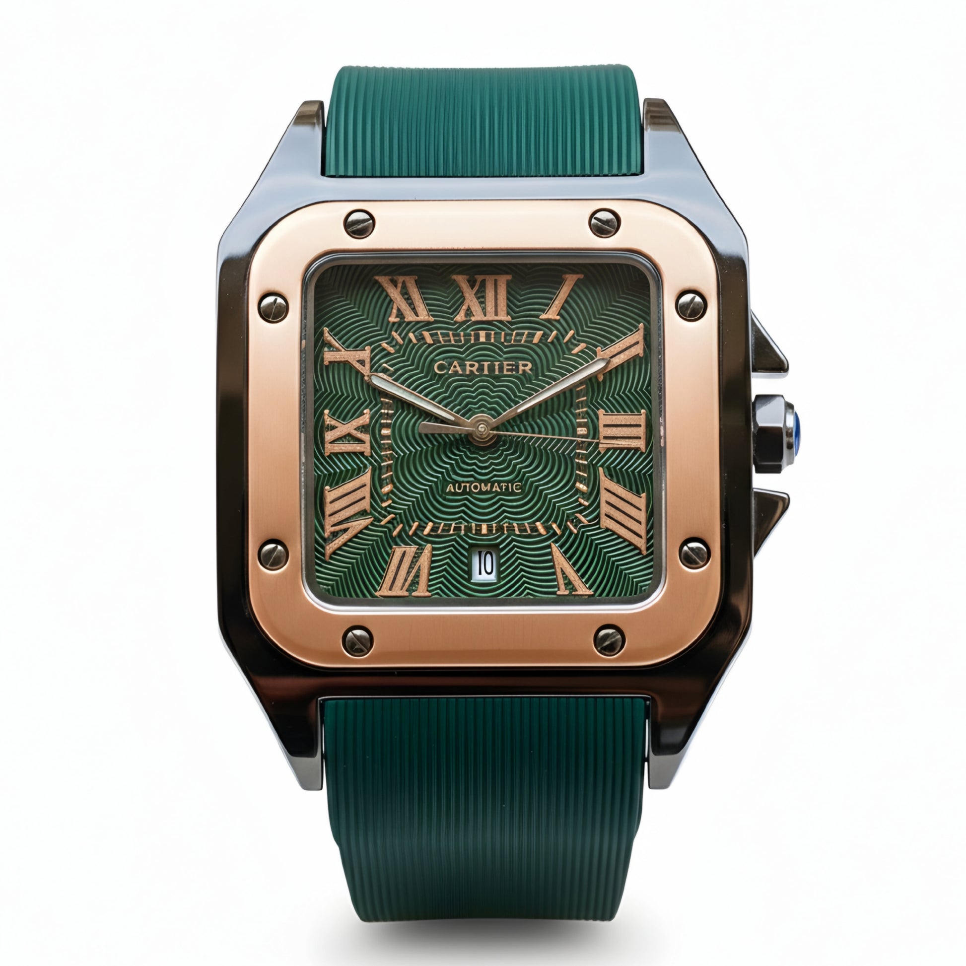 Cartier Santos rubber strap New design high quality Machine Green dial